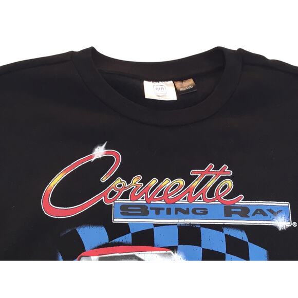Sweatshirt Black GM Chevy Corvette Sting Ray 63 Med NWT $45 - Picture 3 of 3